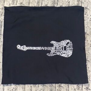 Black Guitar Graphic Pillow Cover
